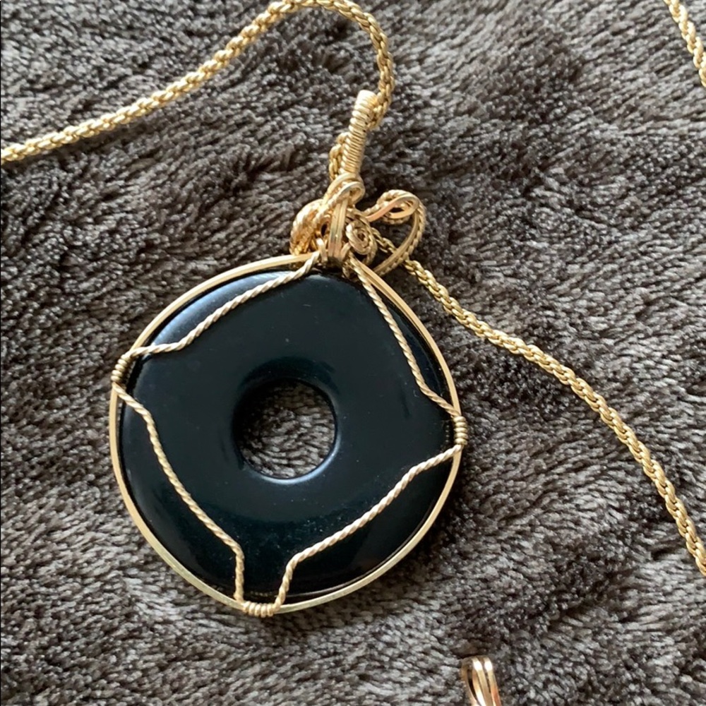 Onyx necklace & Obsidian pendant bundle - Picture 7 of 7